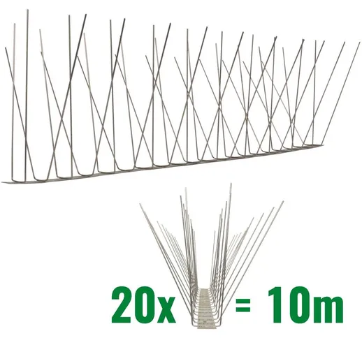 10 metri Dissuasori di picchi anti-gabbiani V2A-Standard con base di acciaio inossidabile...