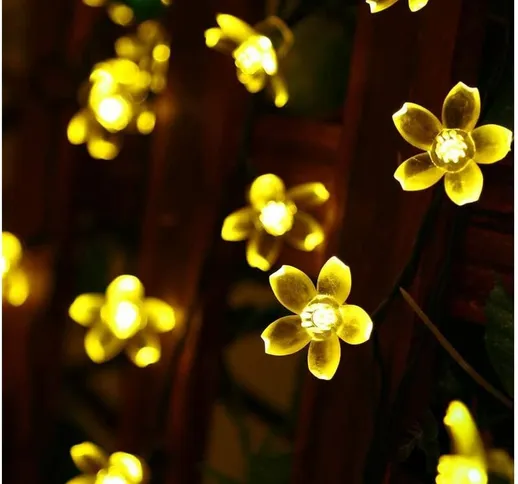10 Ones Design Decorazioni natalizie String Lights Outdoor Waterproof 23ft 50 LED Flower S...