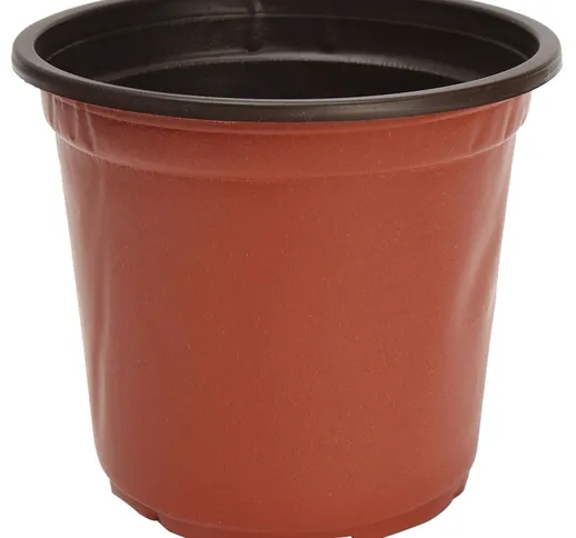 Insma - 100pcs rotondo vaso di fiori di plastica piante da giardino fioriera balcone casa...