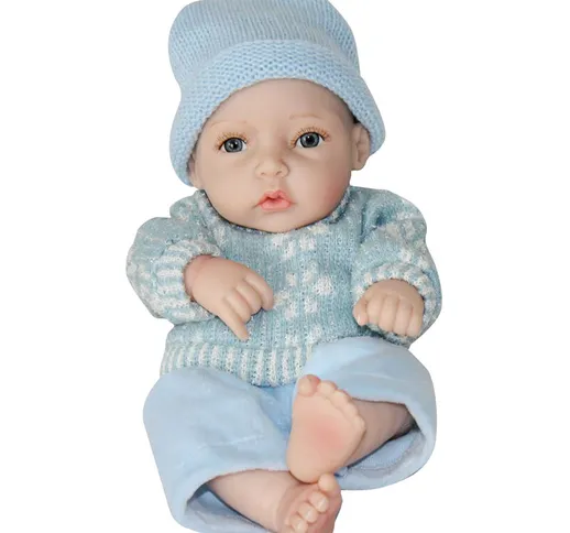 11 pollici Reborn Baby Doll Gioca a bambole Full Vinvl Body lavabile con vestiti Realistic...