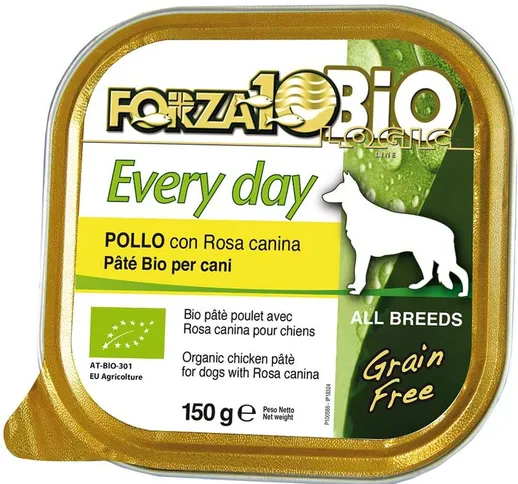 Forza 10 - Forza10 Every Day bio paté con pollo e rosa canina per cani da 150 g: 11 vasche...