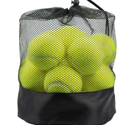 12 palline da tennis per esercitarsi, borsa per il trasporto che può contenere palline da...