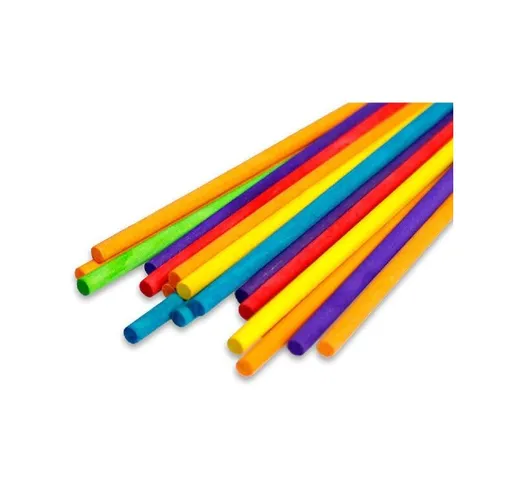 120 Stecche Colorate Bastoncini In Legno Naturale Lavoretti Bricolage 5 X 150 Mm