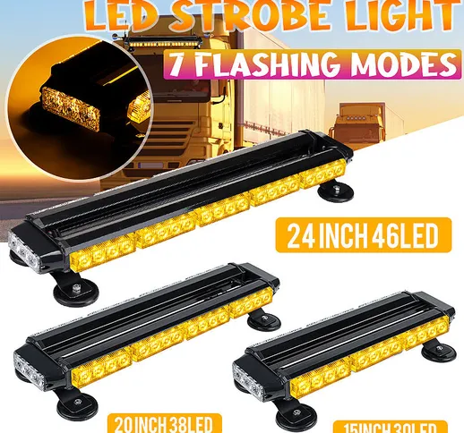 12V 24 pollici 346-LED Ambra Double Side Traffic Advisor Strobe Flash Light Bar Luce di em...