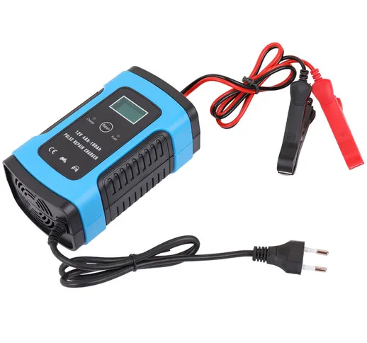 Happyshopping - 12V6A moto batteria caricabatteria per auto caricabatterie | blu - blu
