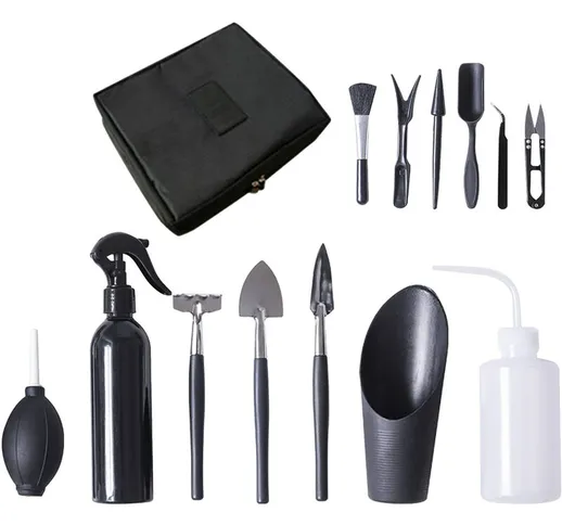 Tancyco - 14PCS Garden Planting Tool Set Bonsai Succulente Trapianto Mini Piantare Utensil...