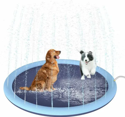 Zqyrlar - 150 cm Splash Sprinkler Pad per cani Bambini addensato Durevole Bagno per cani P...