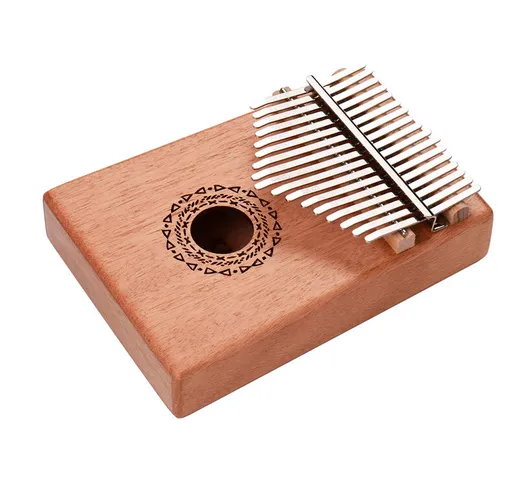 17 tasti Kalimba Thumb Piano Pannello in palissandro con borsa per il trasporto Adesivi pe...