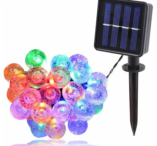 Asupermall - 1.8CM solare palla bolla stringa chiara modalita 22 metri 200 IPX4 IPL illumi...