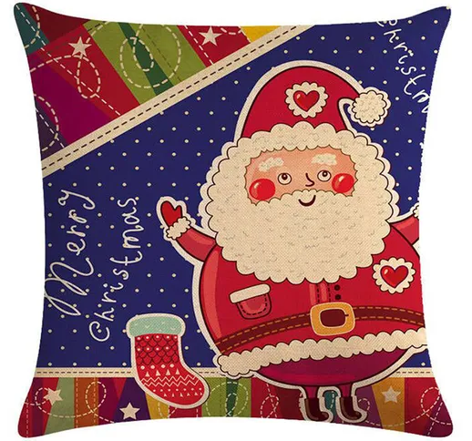 Asupermall - 1pc Tatuaggi da Natale a Christmas Tale Babbo Natale Cuscino Cuscino per la c...