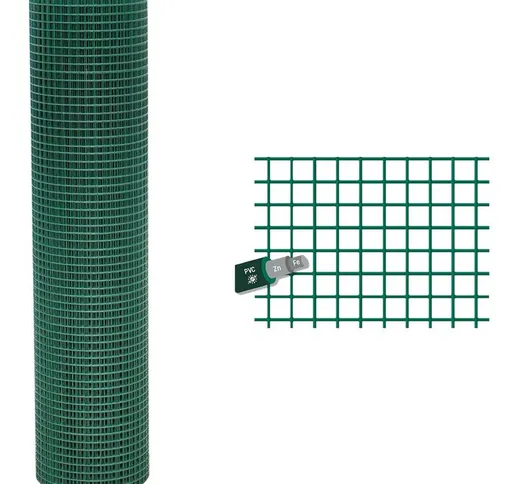 1PZ rete elettrosaldata plastificata h 150 cm - 12 x 12 mm - F.1,2