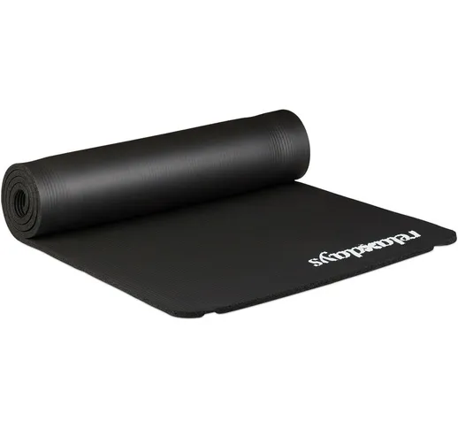 Relaxdays - 1x Tappetino da Yoga, 1 cm, Tappeto da Fitness, Accessori per Pilates & Aerobi...