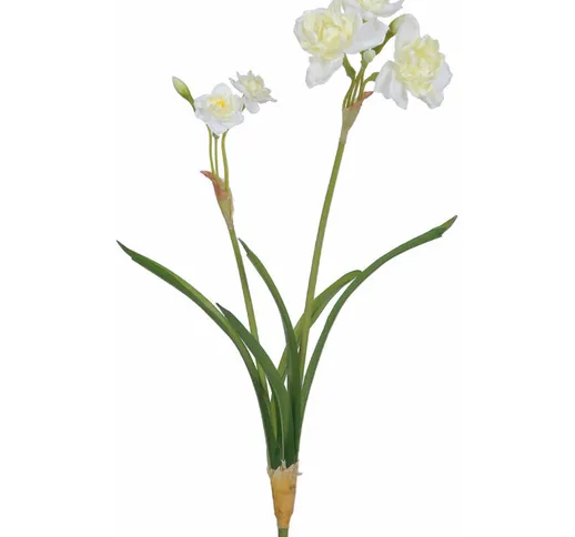 Giordanoshop - Set 6 Narciso con 2 Fiori Artificiali Altezza 67 cm