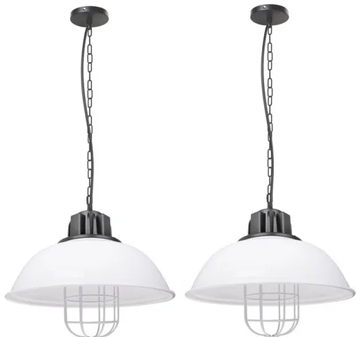 Wottes - 2 pcs lampada a sospensione decorazione domestica interna E27 retro industriale p...