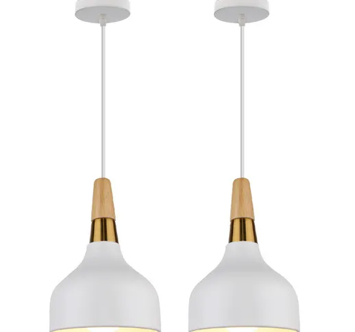 Wottes - 2 pcs moderno lampada a sospensione creativo E27 lampadario semplice decorazione...