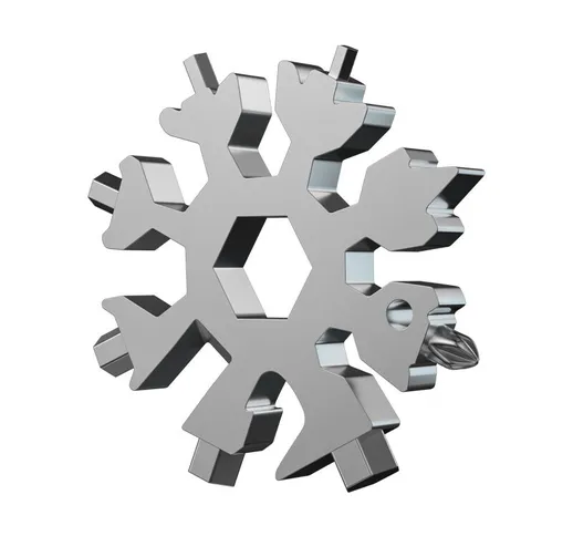 2 pezzi 18 in 1 portatile compatto a forma di fiocco di neve multifunzione strumento combi...