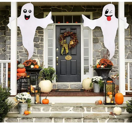 2 pezzi Halloween Ghost Hanging Decoration Outdoor Decor - Forniture per feste spettrali a...