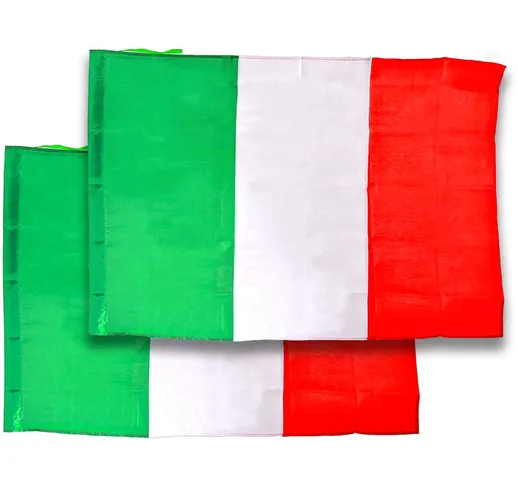LEDLUX AA3033 2 PZ Bandiera Italiana Italia 145X90 cm In Tessuto Poliestere Con Passante P...