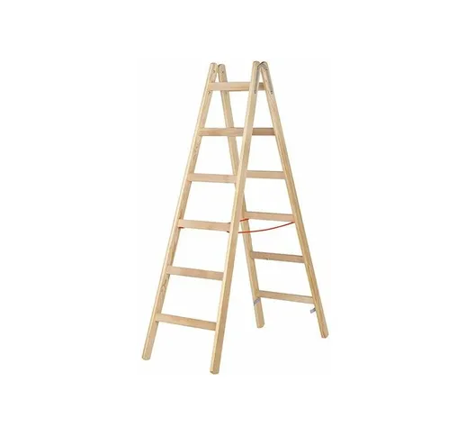 Scaletta in legno 2x4 gradini - altezza massima di lavoro 2.55m - 71410/2x4