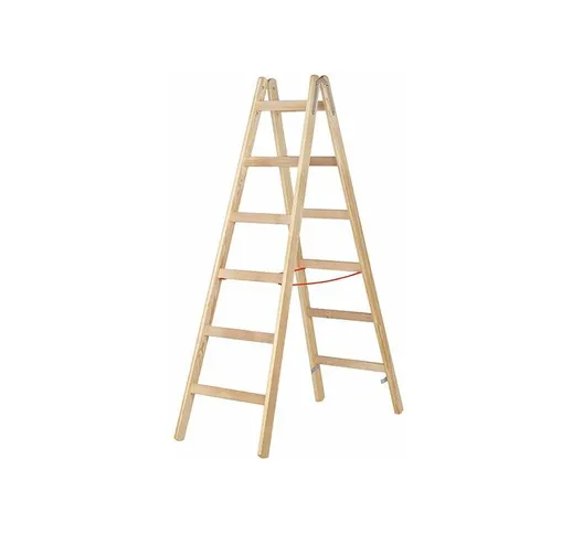 Scaletta in legno 2x3 gradini - altezza massima di lavoro 2.30m - 71410/2x3