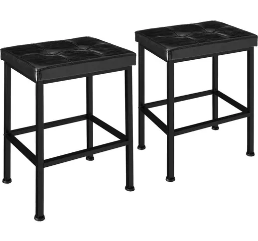 Tectake - 2 sgabelli da bar Bodie - Set di 2 sgabelli da bar, sedie da bar, sgabelli da bi...