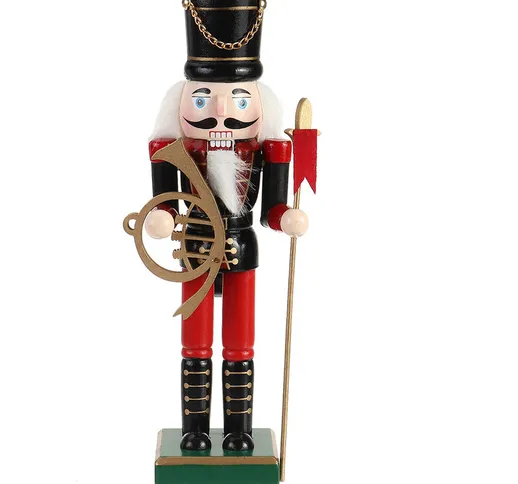 Zebraa - 25 cm in legno schiaccianoci bambola soldato vintage artigianato decorativo burat...