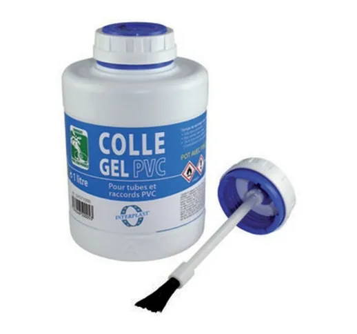 Interplast - 250 ml di colla per PVC con pennello, per PVC rigido.