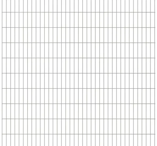 2D Pannelli di Recinzione 2,008x2,03 m 14 m (Totale) Argento