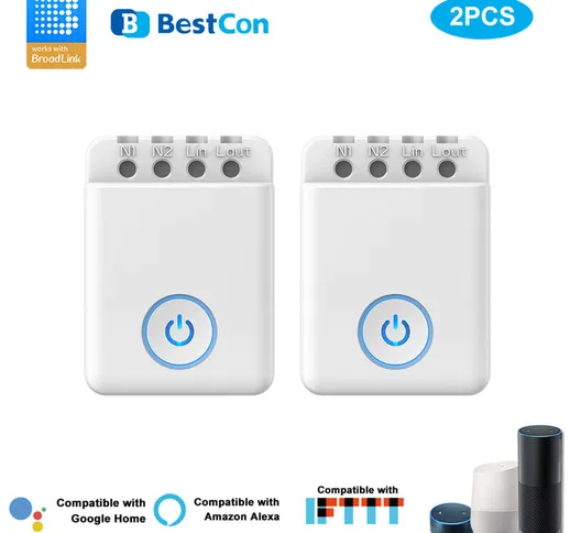 2PCS BroadLink Bestcon MCB1 Interruttore Wi-Fi fai da te Controller modulo rele di automaz...