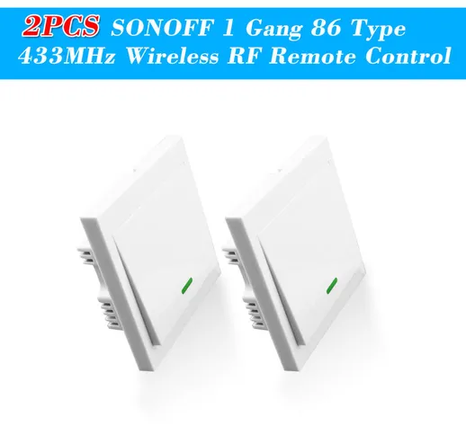 2PCS 433MHz 86 monocanale tastiera intelligente in casa telecomando (adesivi gratis, contr...