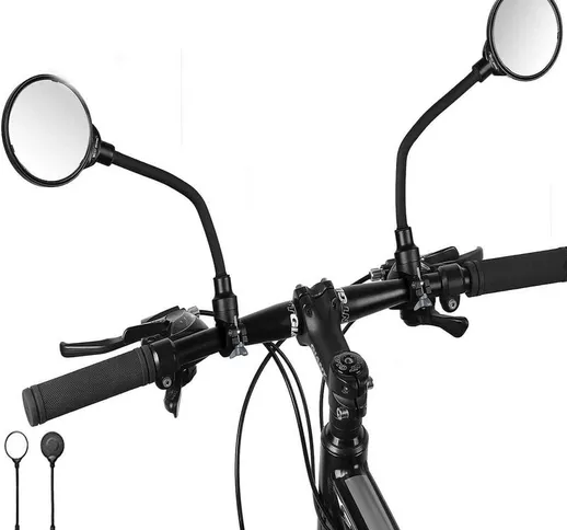 Tancyco - 2Pcs Specchietto per bicicletta mtb Specchietti retrovisori per bici da strada A...