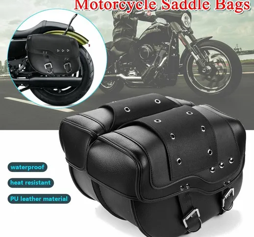 2x borsa da sella per moto borsa laterale per attrezzi da sella per Harley Sportster XL883...