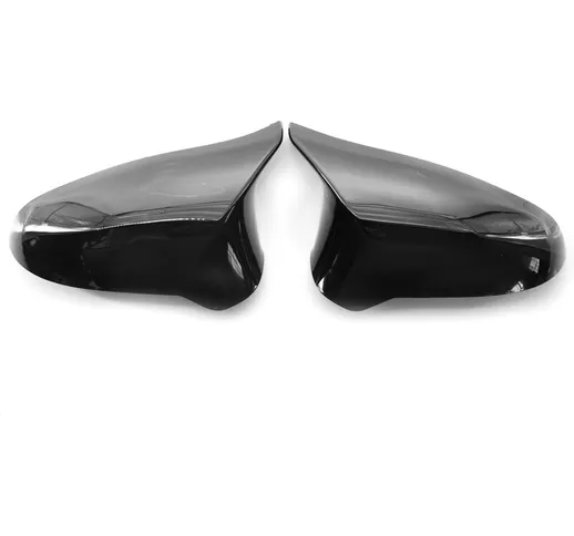 2x Side Mirror Cover Caps Glossy Black Replacement for BMW F80 M3 F82 M4 2015-2020,Black