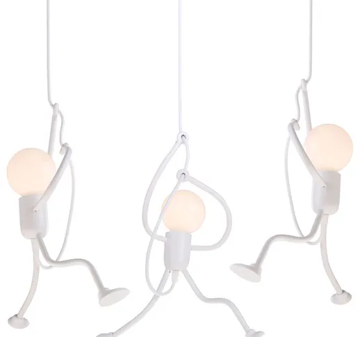 3 pezzi di lampadario a forma di personaggio dei cartoni animati, luci moderna creativa in...