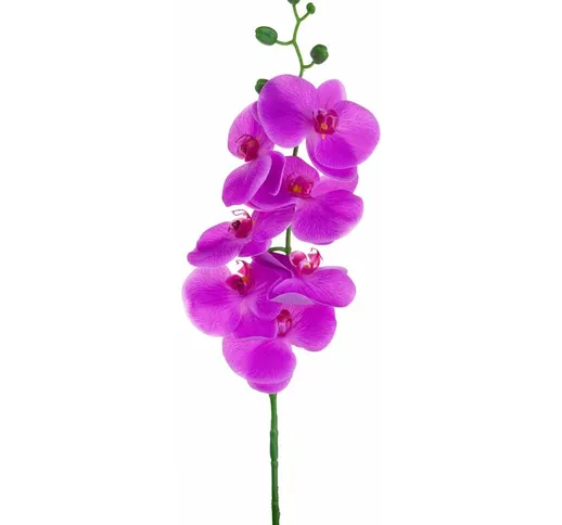 Giordanoshop - Set 6 Phalaenopsis Artificiali con 7 Fiori Altezza 96 cm Viola