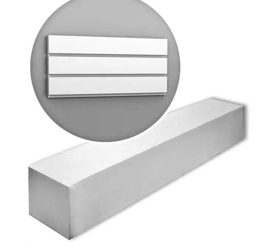 Decor W116-box modern bar xl 1 Scatola 6 pezzi 3D Rivestimento murale 12 m - bianco - Orac