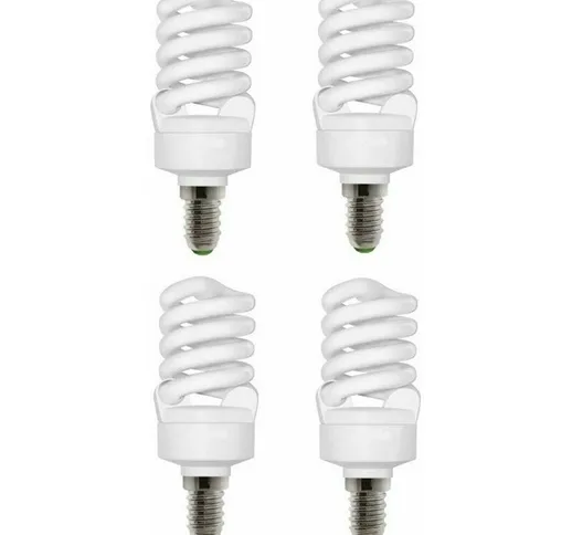 4 lampadine 14 a basso consumo 20 w = sviluppo 94 w luce fredda accen rapida