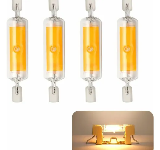 4 pezzi 78 millimetri R7S LED dimmerabili Lampadine 10W 230V, lampadina del LED LED calda...