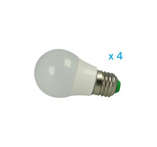 4 pz Lampade Led E27 Bulbo 3W=30W Bianco Caldo Diametro 50mm Altezza 94mm