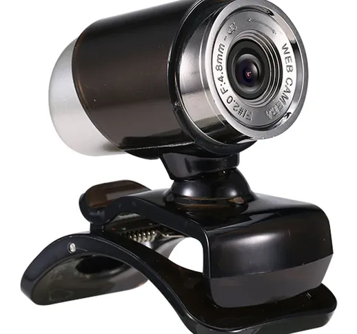 480P Webcam Live Streaming Webcam Videocamera Web USB ruotabile a 360 gradi per PC Laptop...
