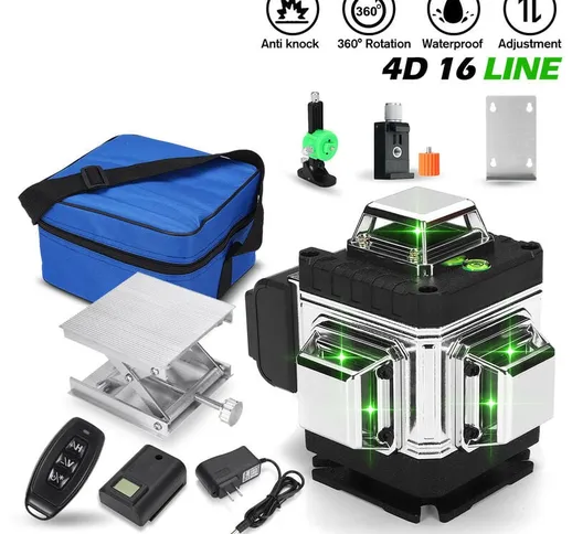 4D 360°16 linee Livelle laser verde Livellamento automatico Autolivellante Strumenti di mi...