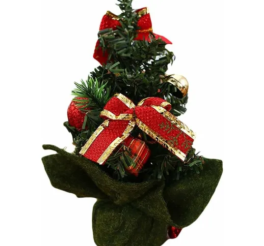 4PCS 20cm Mini albero di Natale artificiale Decorazione natalizia per feste a casa Decoraz...