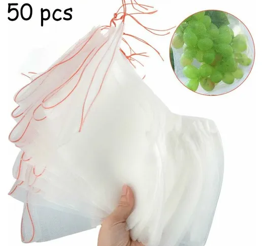 50 sacchetti protettivi per frutta riutilizzabili con protezione vegetale non tossica con...