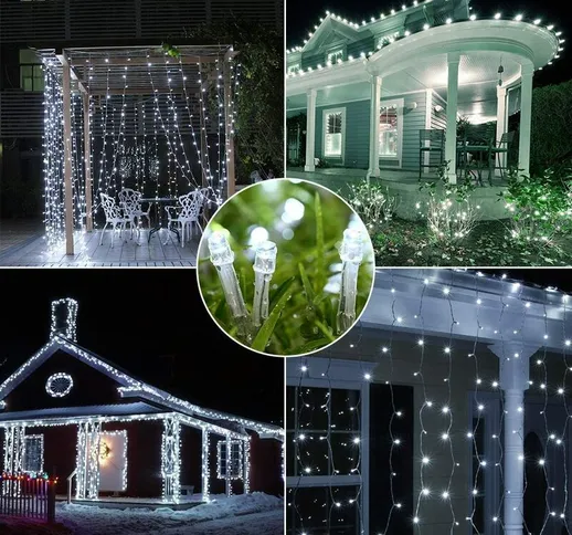 50M 400 LED String Lights Carnevale Matrimonio Illuminazione da giardino per interni all'a...