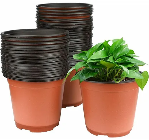  - 50pcs 15cm Vasi da fiori per piante in plastica Vaso per piantine Vivai Contenitore per...