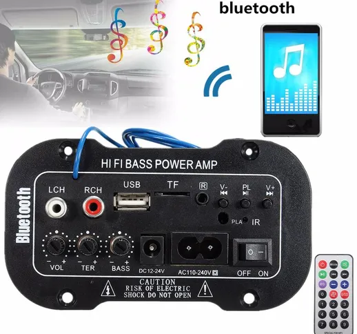 50W Audio bluetooth Amplificatore Scheda Amplificador USB dac radio FM Lettore TF Subwoofe...
