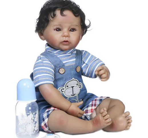 55 cm / 22 pollici Bambola realistica Bambole del bambino rinato Bambole morbide in silico...