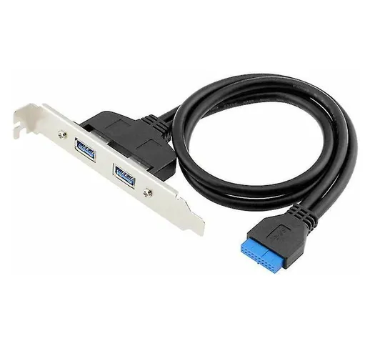 5gbps 20 pin a doppio usb 3.0 pc cavo linea deflettore scheda madre per pc vite pannello n...