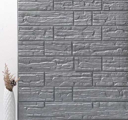 5PCS 3D Brick Wallpaper Adesivo da parete autoadesivo 10mm 70 x 77cm Piastrella impermeabi...