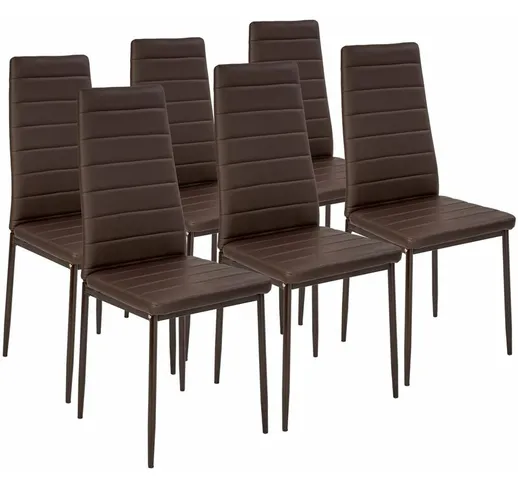 6 sedie da sala da pranzo in pelle sintetica - sedie moderne, sedie sala da pranzo, sedie...